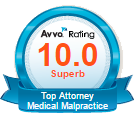 Avvo Rating | 10.0 Superb | Top Attorney Medical Malpractice